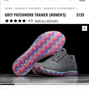 ISO Grey Patchwork Trainers. Women’s size 6.5